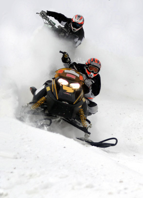 Snowmobile racing